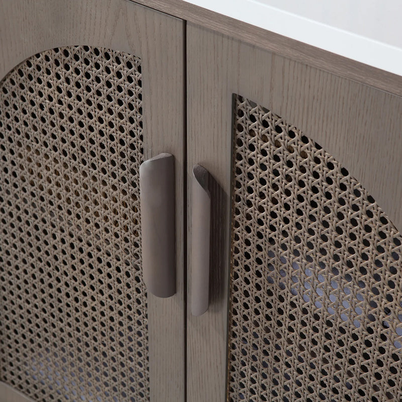 Nara 2 Doors And 3 Drawers Bathroom Vanity with Quartz Countertop - Floor Mount - 48" Wood/Chestnut Oak