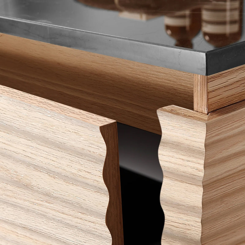 Ocala 2 Drawers Bathroom Vanity with Quartz Top and Right Vessel Sink - Wall Mount - 60" Wood/Maple