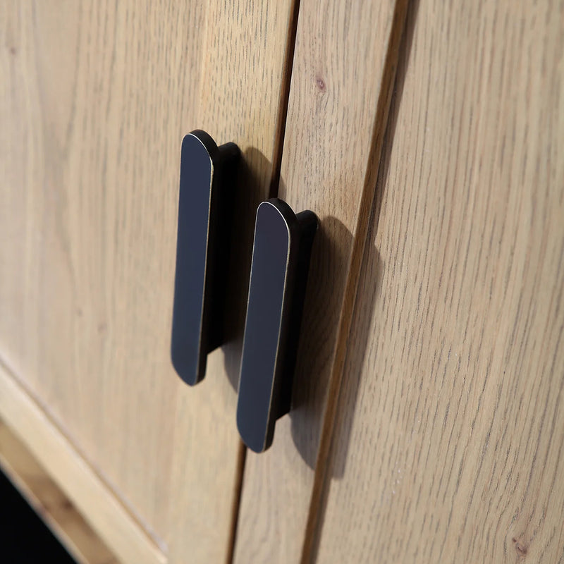 Winchester 2 Doors Bathroom Vanity with White Stone Sink - Floor Mount - 36" Wood/Pecan Oak