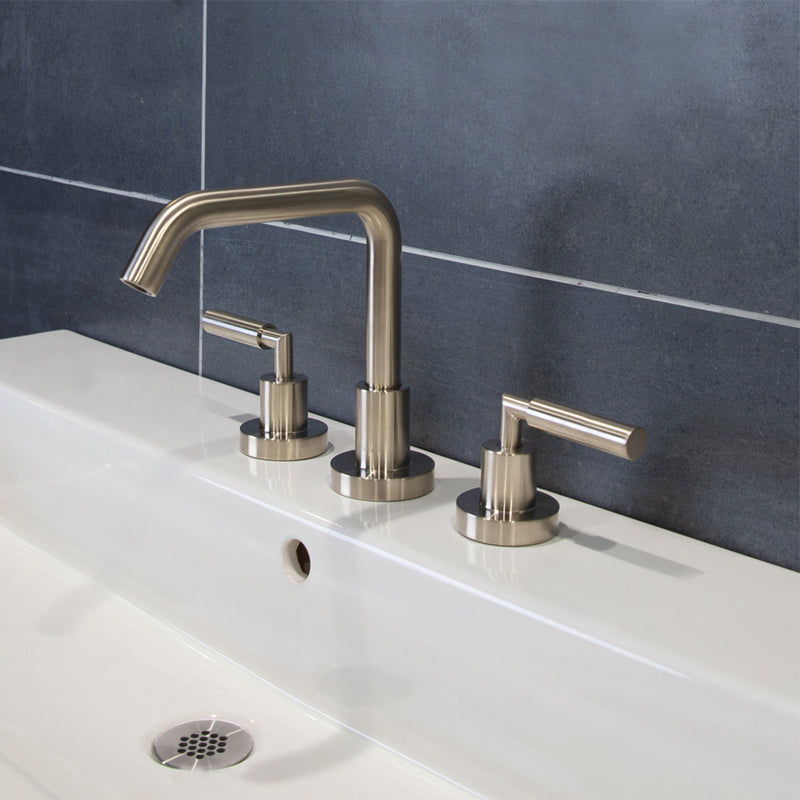 Cigno Bathroom Faucet - Widespread - 8" Brass/Brushed Gold