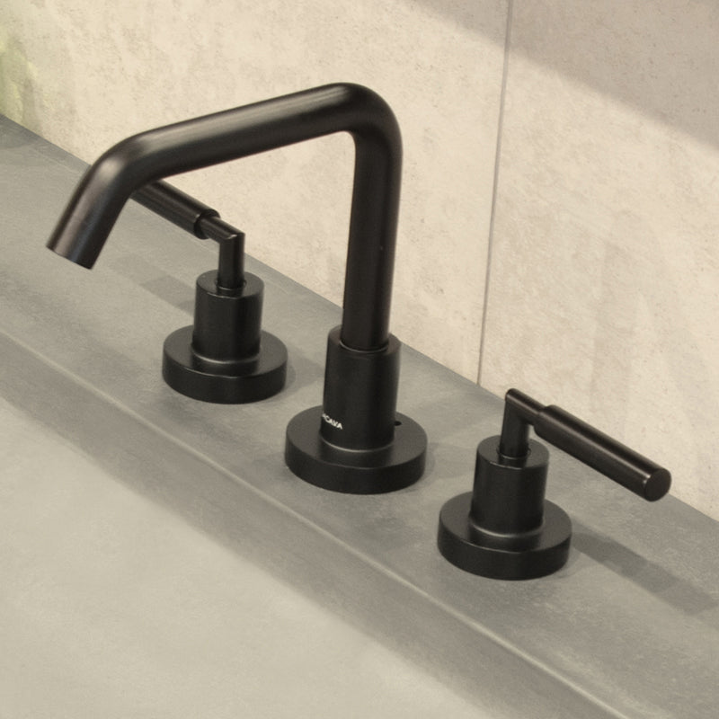 Cigno Bathroom Faucet - Widespread - 8" Brass/Brushed Gold