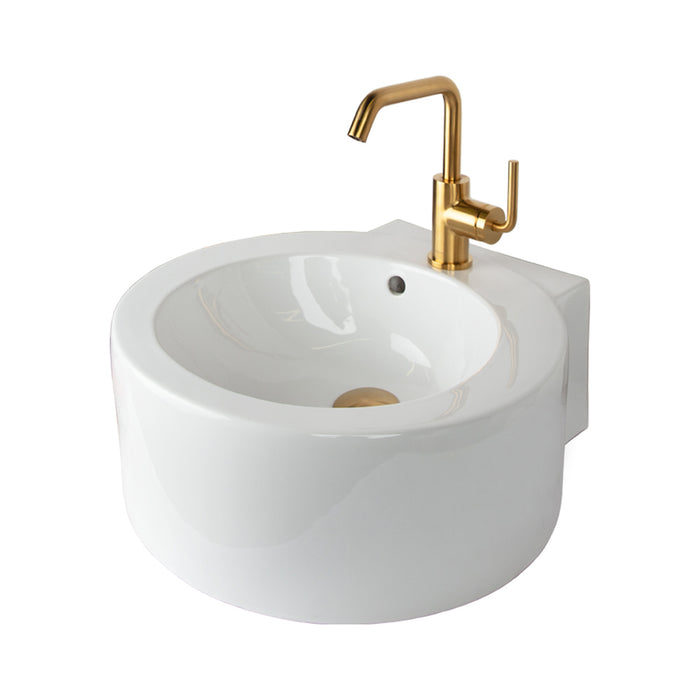 Cigno Bathroom Faucet - Widespread - 10" Brass/Brushed Gold