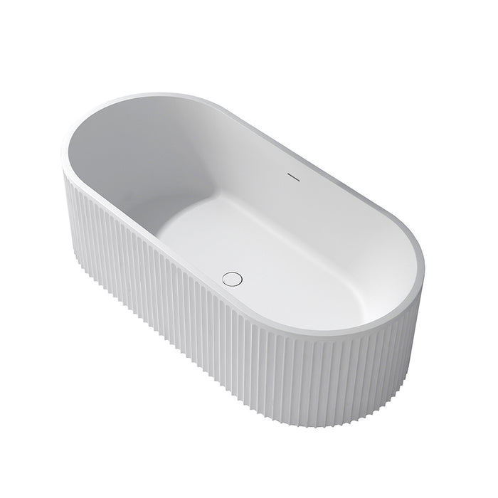 Brio Soaking Bathtub - Free Standing - 67" Solid Surface/Matt White