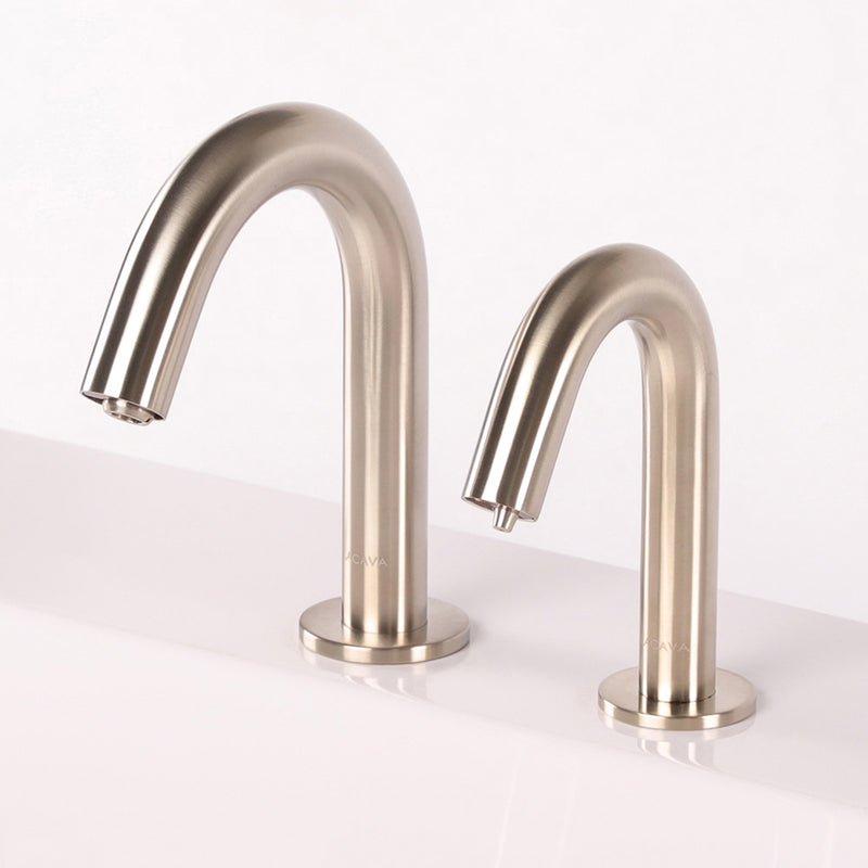Zoom Electronic Touch Soap Dispenser - Built-In - 6" Brass/Brushed Nickel