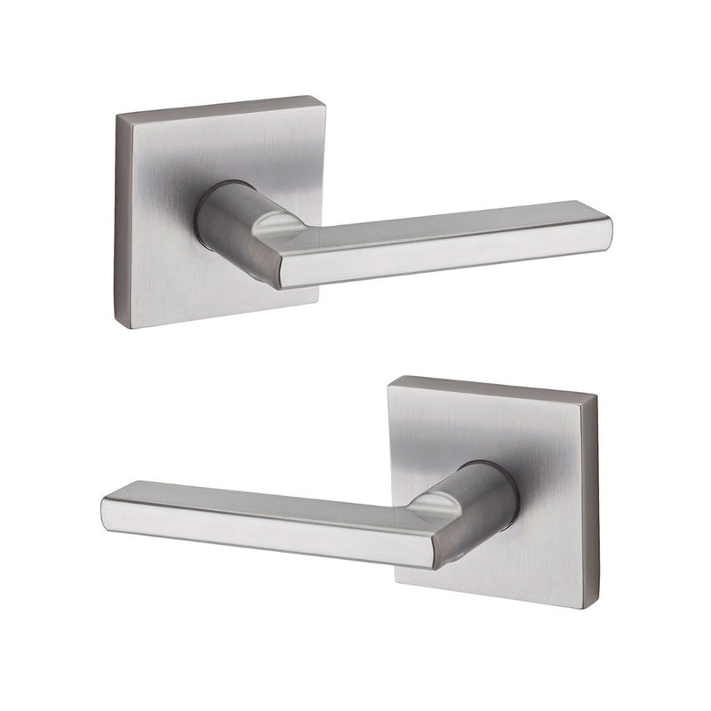 Princeton Passage Door Leverset - Single Hole - 4" Zinc/Brushed Nickel