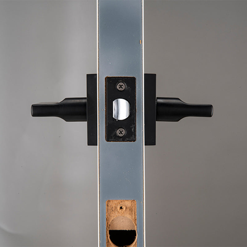 Princeton Passage Door Leverset - Single Hole - 4" Zinc/Matt Black