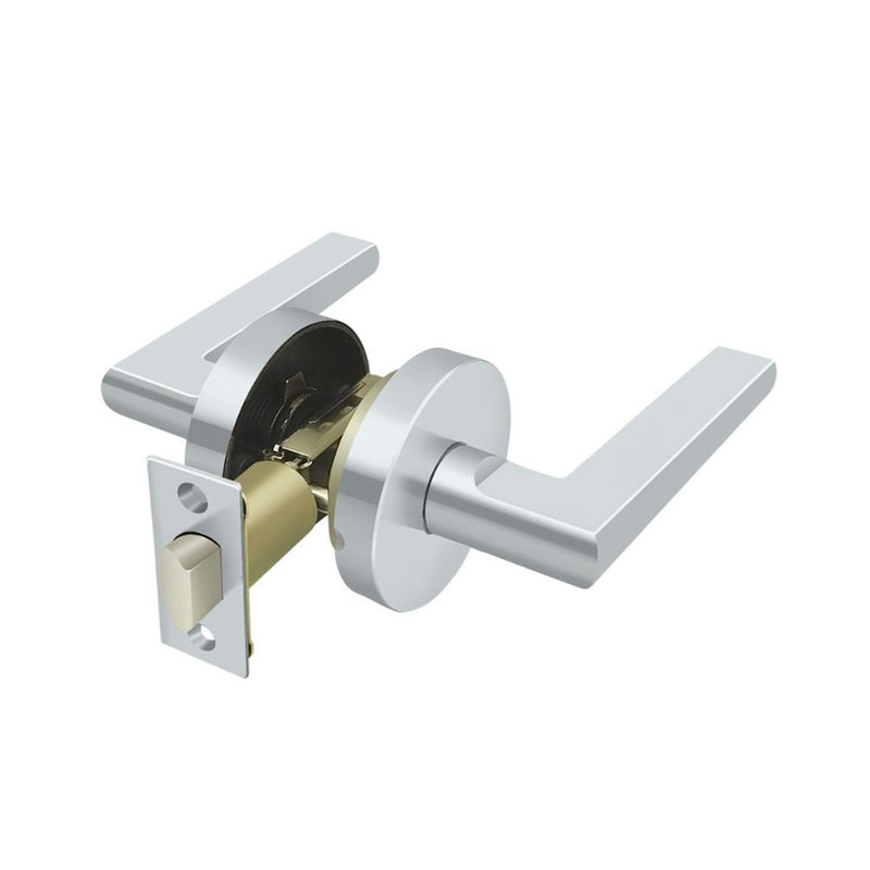 Princeton Passage Door Leverset - Single Hole - 5" Zinc/Polished Chrome