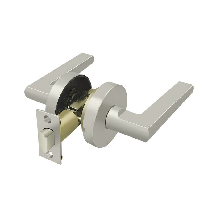 Princeton Round Passage Door Leverset - Door Mount - 6" Zinc/Brushed Nickel