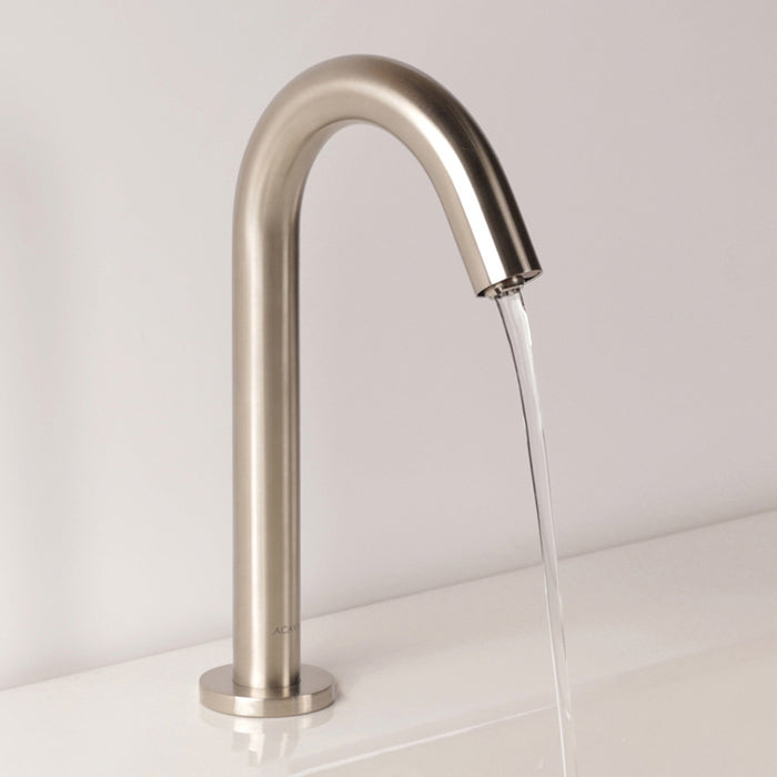 Zoom Complete Electronic Bathroom Faucet - Single Hole - 10" Brass/Brushed Nickel