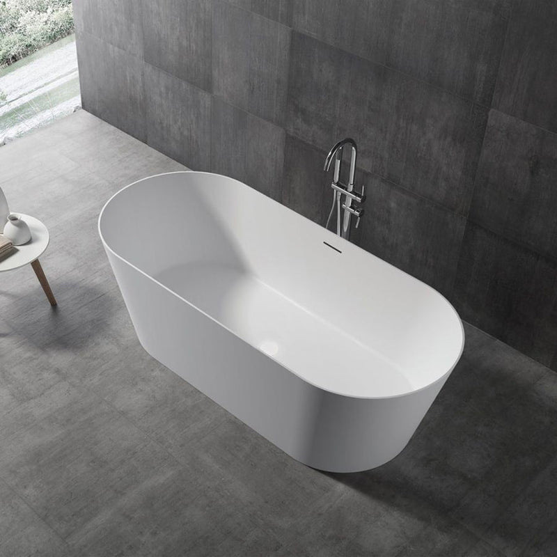 Salerno Bathtub - Free Standing - 66" Solid Surface/Matt White