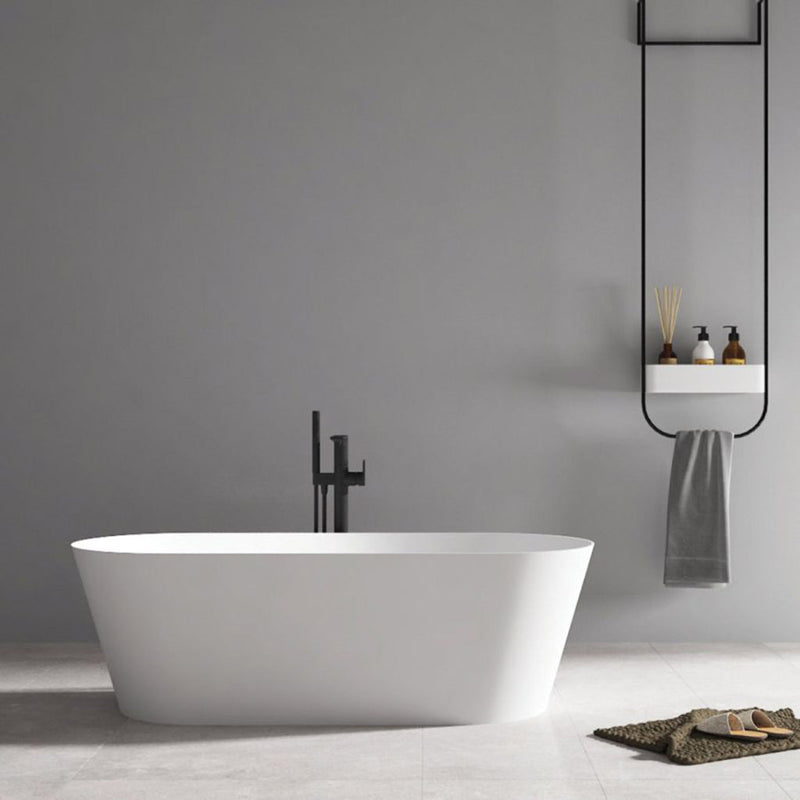 Salerno Bathtub - Free Standing - 66" Solid Surface/Matt White