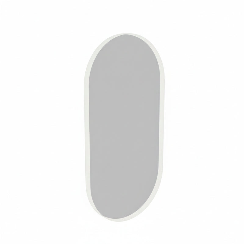 Oval Vanity Mirror - Wall Mount - 20" Mdf/Matt White