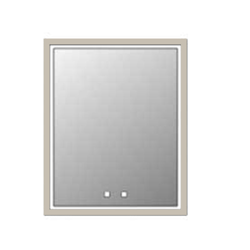 The Illusion 1 Door Right Hinged Lighted Medicine Cabinet - Recessed Mount - 20W x 36H" Glass/Brushed Nickel