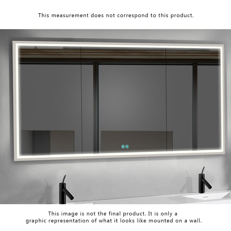 The Illusion 1 Door Right Hinged Lighted Medicine Cabinet - Recessed Mount - 24W x 30H" Glass/Brushed Nickel