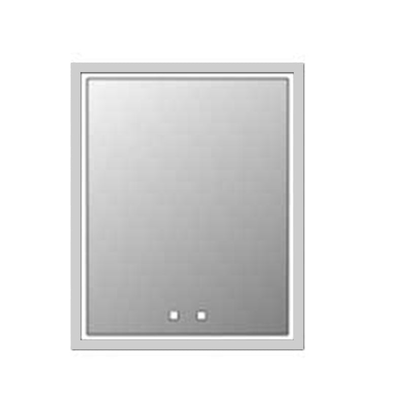 The Illusion 1 Door Right Hinged Lighted Medicine Cabinet - Recessed Mount - 24W x 36H" Glass/Polished Chrome