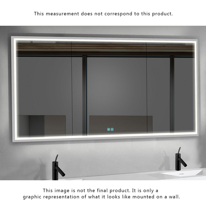 The Illusion 1 Door Right Hinged Lighted Medicine Cabinet - Recessed Mount - 30W x 30H" Glass/Polished Chrome