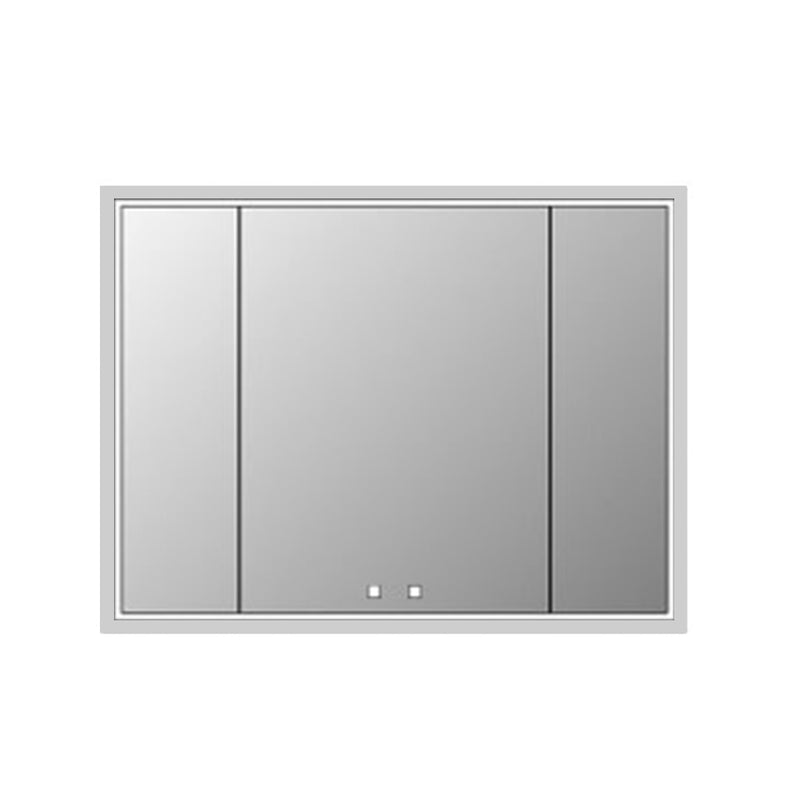 The Illusion 3 Doors Lighted Medicine Cabinet - Recessed Mount - 48W x 36H" Glass/Polished Chrome