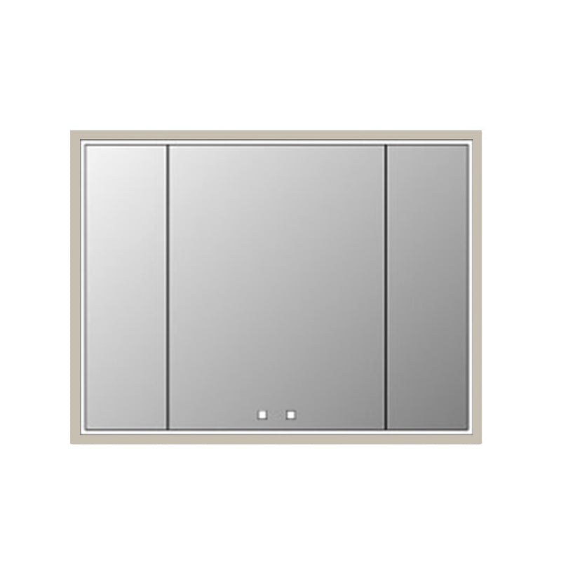 The Illusion 3 Doors Lighted Medicine Cabinet - Recessed Mount - 48W x 36H" Glass/Brushed Nickel