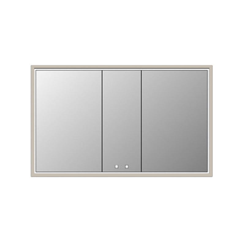 The Illusion 3 Doors Lighted Medicine Cabinet - Recessed Mount - 60W X 36H" Glass/Brushed Nickel