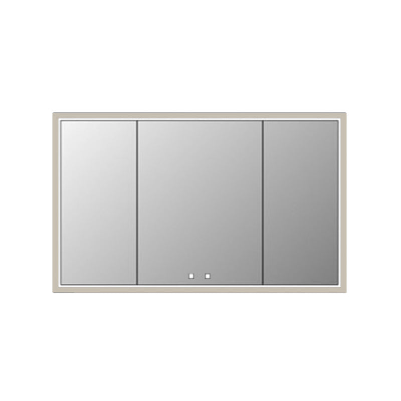 The Illusion 3 Doors Lighted Medicine Cabinet - Recessed Mount - 60W x 36H" Glass/Brushed Nickel