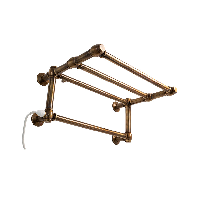 Bridge Classic Towel Warmer - Wall Mount - Brass/Antique - Last Unit Special Offer