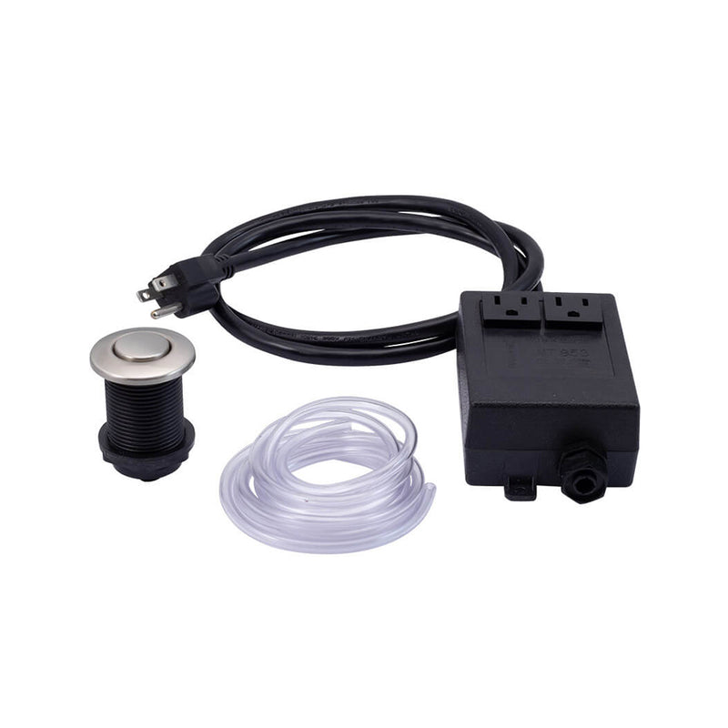 Classic Round Waste Disposer Air Switch with Freedom Mount - Built-In - 5" Plastic/Matt Black