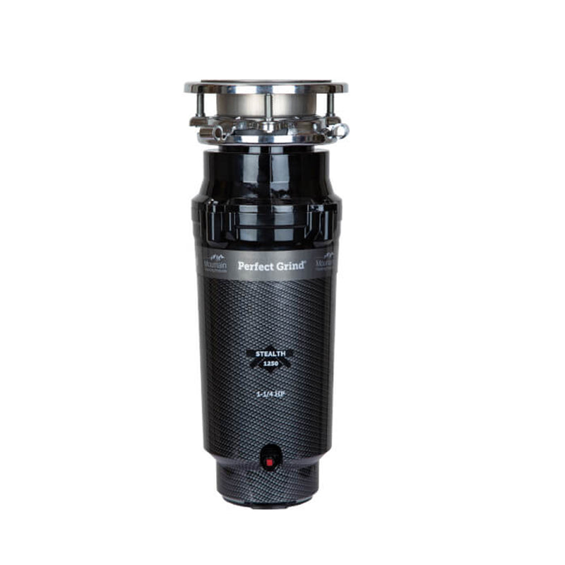 Perfect Grind Stealth 1250 1-1/4 Hp Waste Disposer - Bolt Mount - 6" Stainless Steel/Black