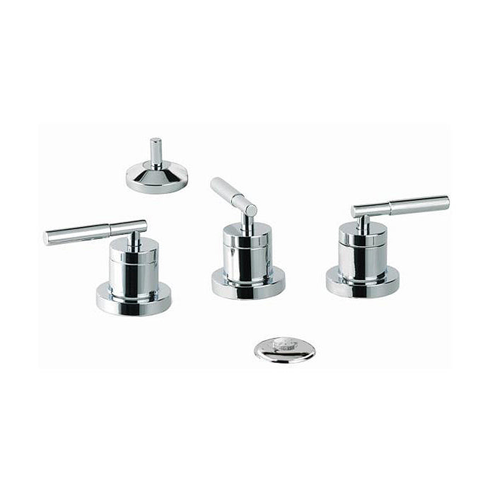 Minima Bidet Faucet - Widespread - 12" Brass/Polished Chrome