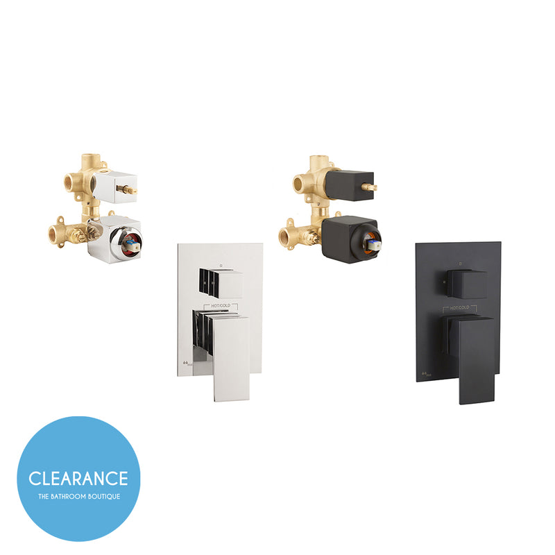 Cubic 2 Way Presostatic Shower Mixer - Wall Mount - 5" (Final Sale)