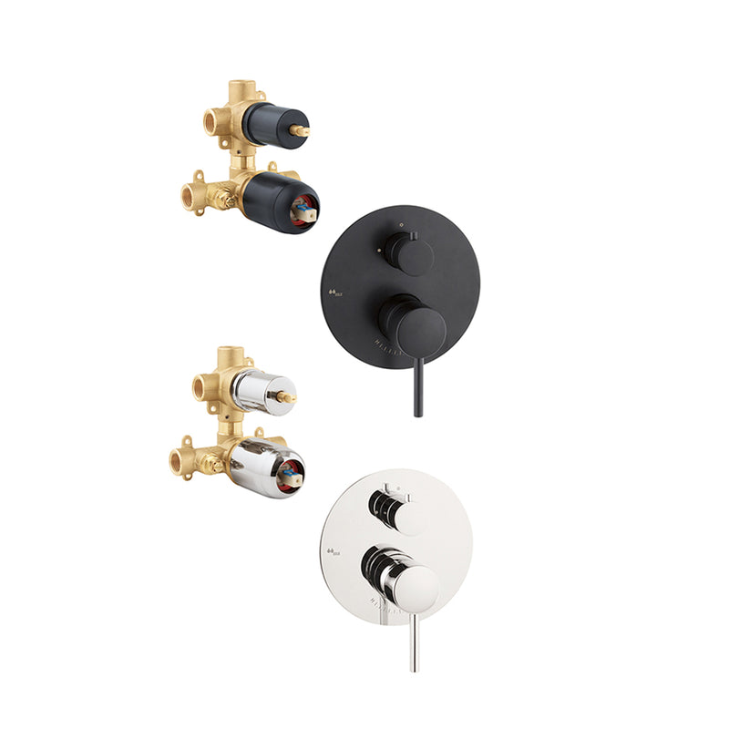 Minima 2 Way Presostatic Shower Mixer - Wall Mount - 7"