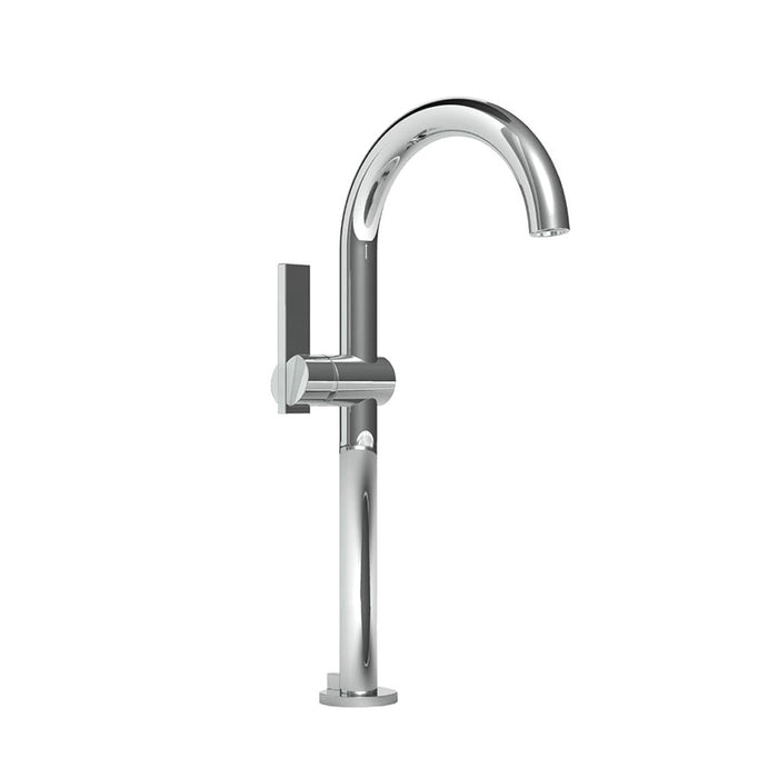 Priya Vessel Sink Bathroom Faucet - Single Hole - 14" Brass/Polished Chrome