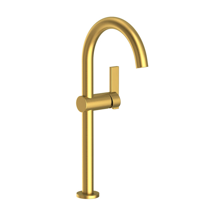 Priya Vessel Sink Bathroom Faucet - Single Hole - 14" Brass/Satin Brass