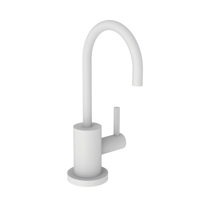 East Linear Cold Water Dispenser Kitchen Faucet - Single Hole - 10" Brass/Matt White