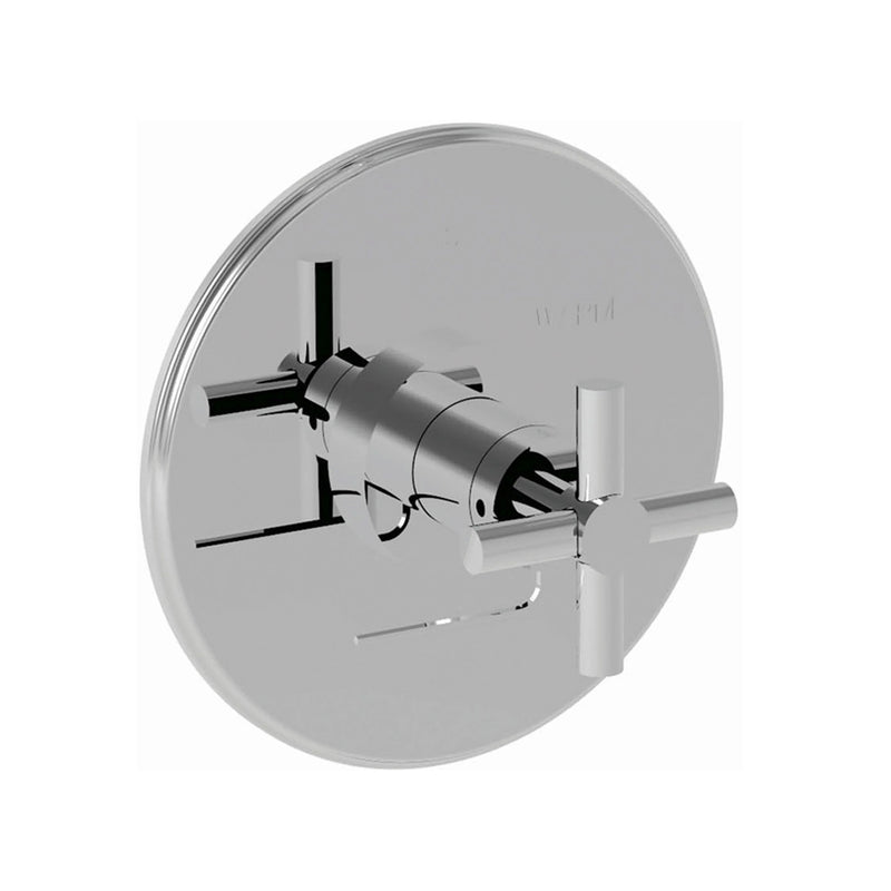 East Linear 1 Way Pressure Balance Shower Mixer - Wall Mount - 7" Brass/Polished Chrome