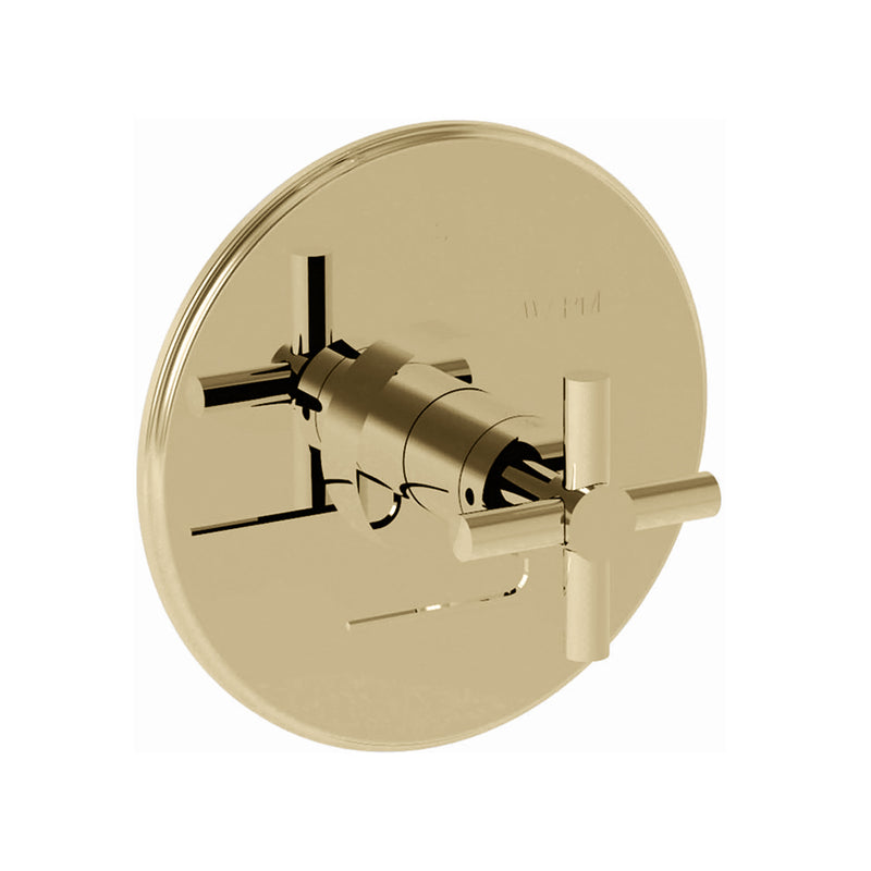 East Linear 1 Way Pressure Balance Shower Mixer - Wall Mount - 7" Brass/Polished Gold