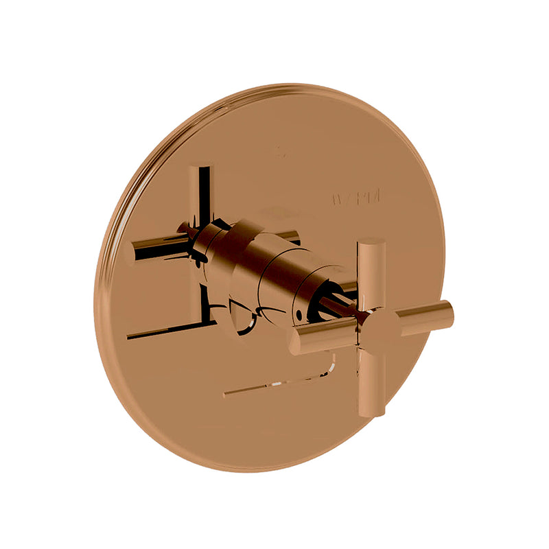 East Linear 1 Way Pressure Balance Shower Mixer - Wall Mount - 7" Brass/Antique Brass