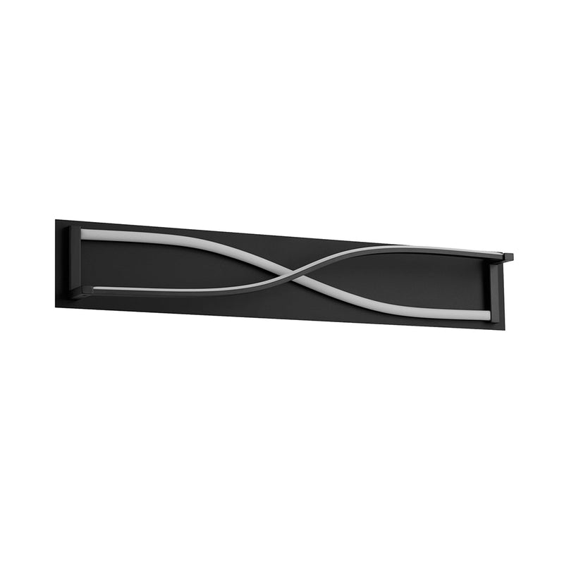 Hyperion Rectangular Led Light Fixture - Wall Mount - 34" Cold Rolled Steel, Acrylic/Black