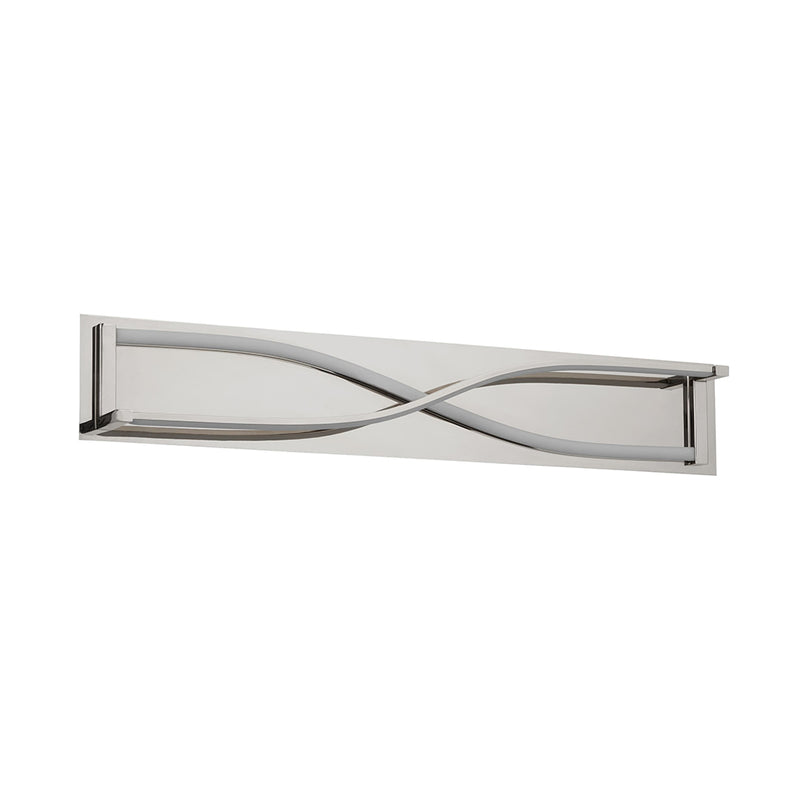 Hyperion Rectangular Led Light Fixture - Wall Mount - 34" Cold Rolled Steel, Acrylic/Polished Nickel