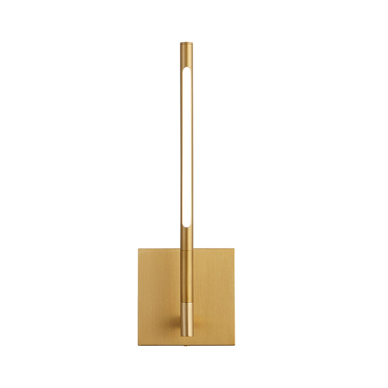 Palillos Round Sconce Led One Light Fixture - Wall Mount - 15" Aluminum, Steel, Acrylic/Aged Brass