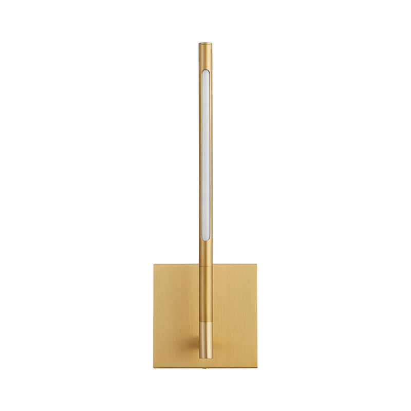 Palillos Round Sconce Led One Light Fixture - Wall Mount - 15" Aluminum, Steel, Acrylic/Aged Brass