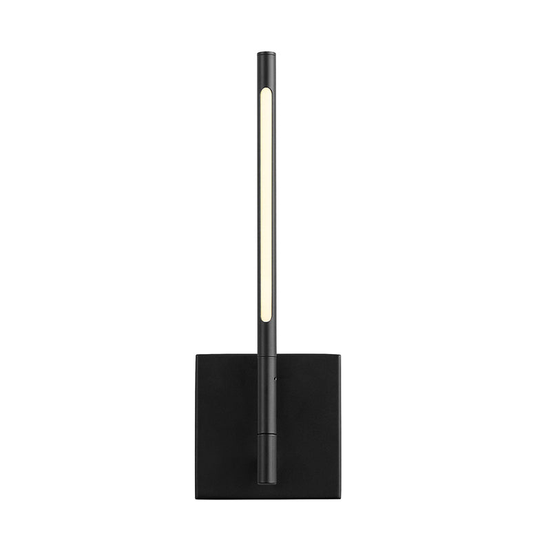 Palillos Round Sconce Led One Light Fixture - Wall Mount - 15" Aluminum, Steel, Acrylic/Black