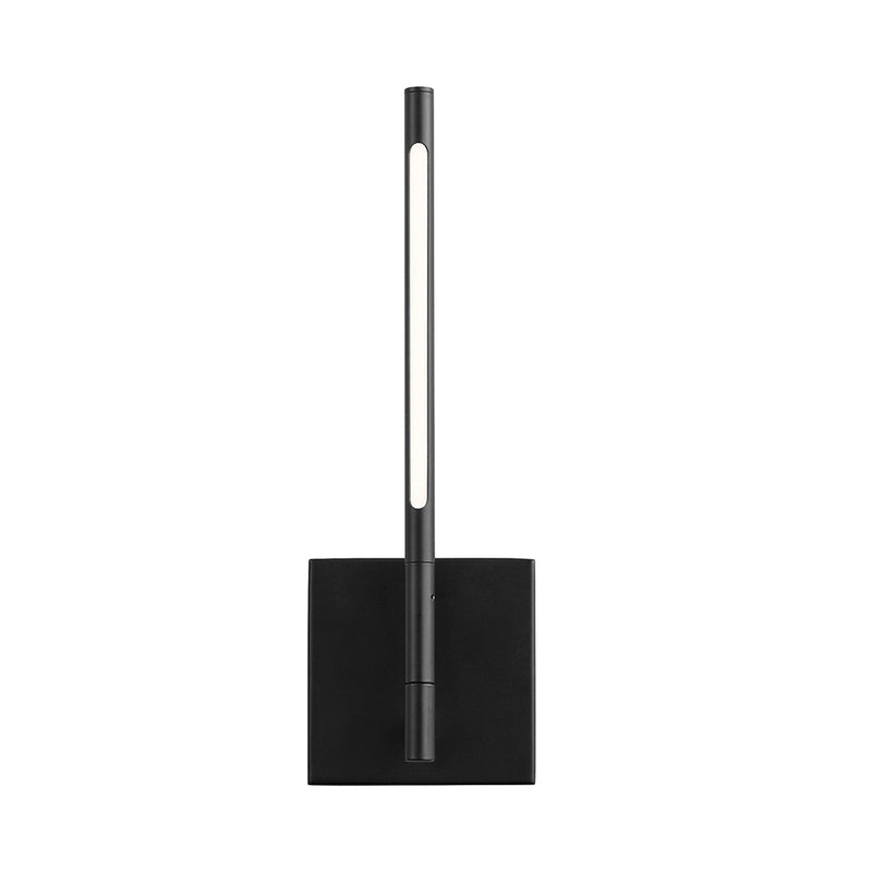 Palillos Round Sconce Led One Light Fixture - Wall Mount - 15" Aluminum, Steel, Acrylic/Black