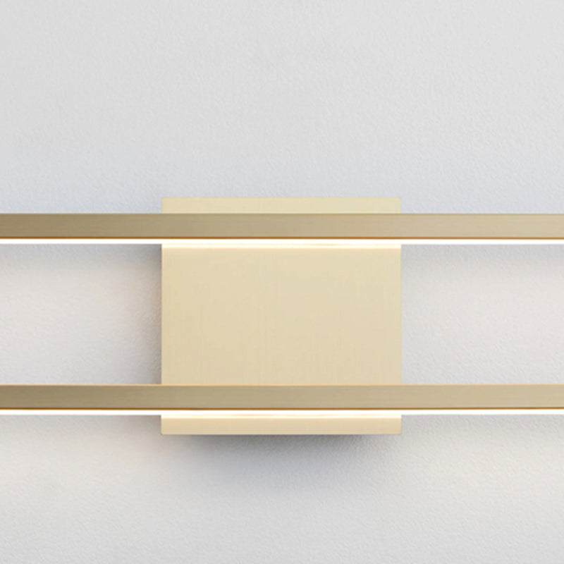 Xanni Rectangular Led Light Fixture - Wall Mount - 36" Cold Rolled Steel, Acrylic/Aged Brass