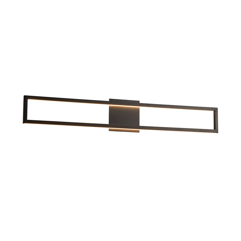 Xanni Rectangular Led Light Fixture - Wall Mount - 36" Cold Rolled Steel, Acrylic/Black