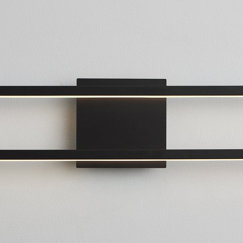Xanni Rectangular Led Light Fixture - Wall Mount - 36" Cold Rolled Steel, Acrylic/Black
