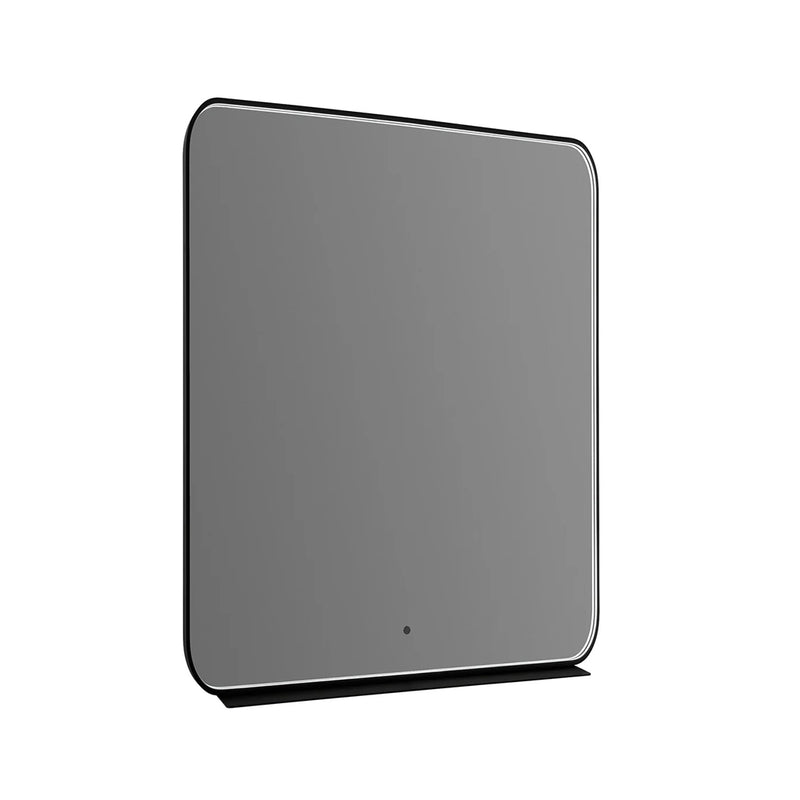 Avior Rectangular Lighted Led Vanity Mirror - Wall Mount - 18W x 24H" Aluminum/Glass/Black