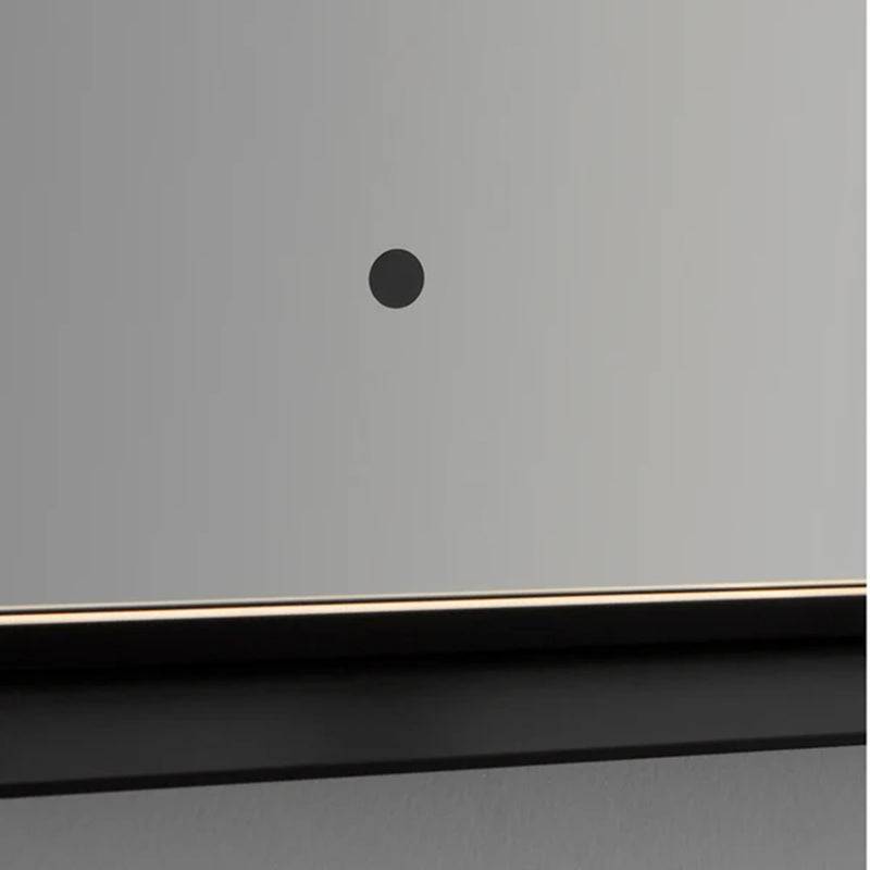 Avior Rectangular Lighted Led Vanity Mirror - Wall Mount - 18W x 24H" Aluminum/Glass/Black