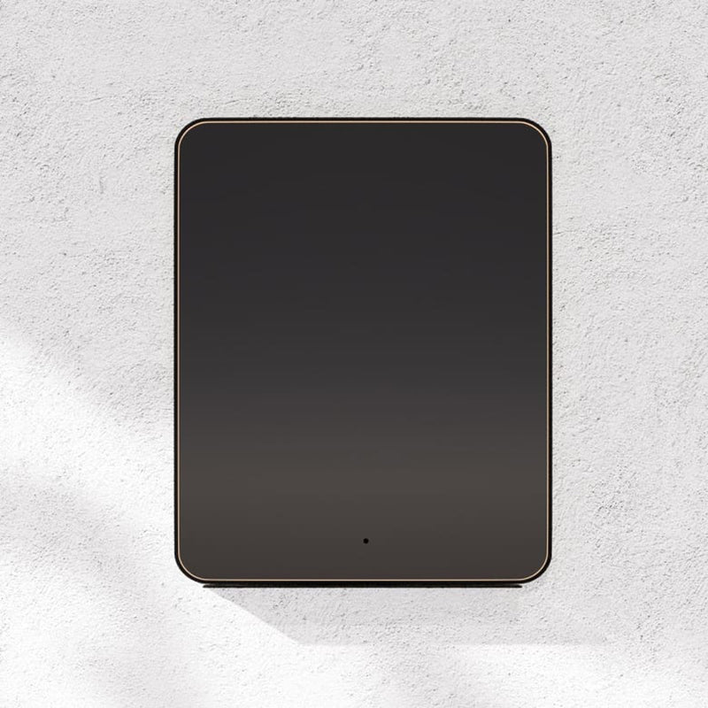 Avior Rectangular Lighted Led Vanity Mirror - Wall Mount - 24W x 36H" Aluminum/Glass/Black