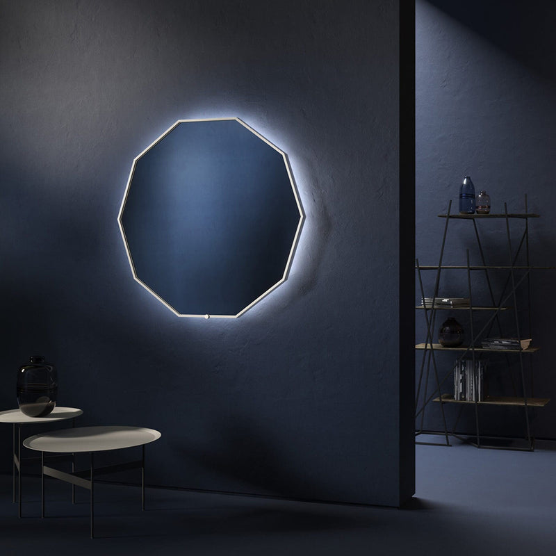 Deca Lighted Led Vanity Mirror - Wall Mount - 48" Aluminum/Glass/Black