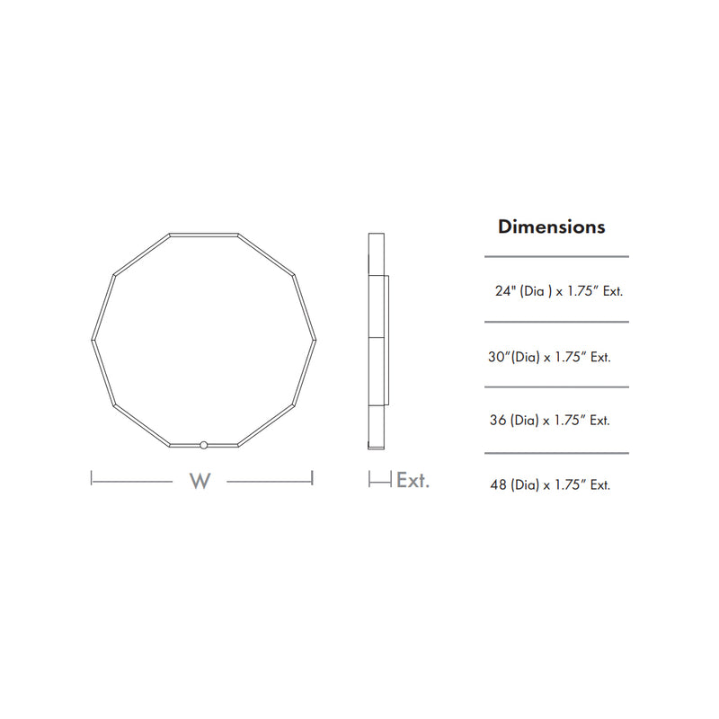 Deca Lighted Led Vanity Mirror - Wall Mount - 48" Aluminum/Glass/Black